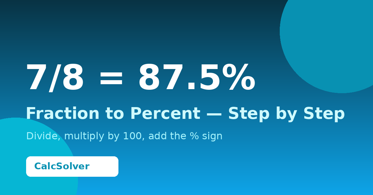 What is 7/8 as a Percent? (Answer + Easy Steps)